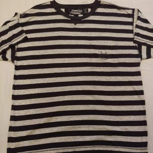 Men's Expressions Black & Gray Striped T-Shirt